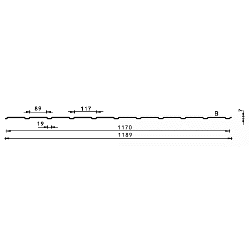 Tablă cutată TRB-8/1170 (fațadă) - imagine 2